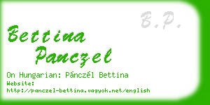 bettina panczel business card